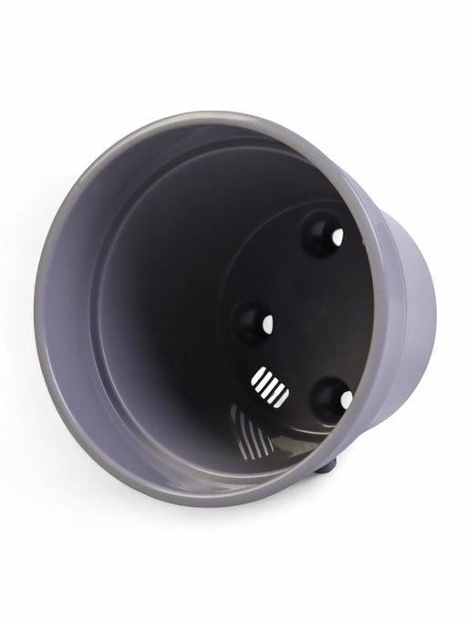 Кашпо для цветов «Клевер», 4.5 л, d=20 см, h=18 см, пластик, цвет серый шёлк