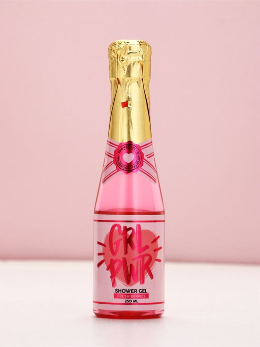 Подарочный набор GRL Power, гель для душа и бокал для шампанского, Чистое Счастье