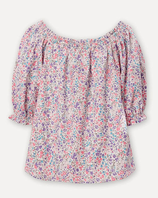 Блузка свободного покроя с летним цветочным принтом - Incity фото 3