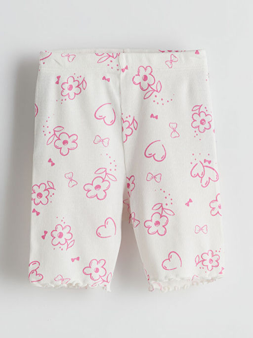 Bask?l? K?z ?ocuk K?sa Tayt 2li