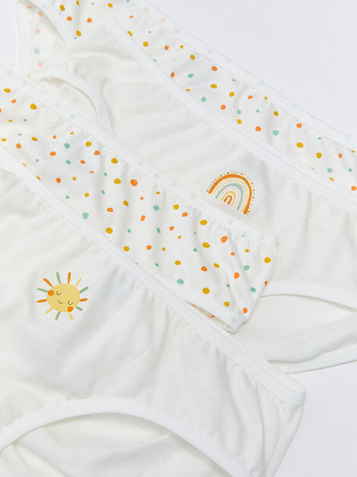 Bask?l? Pamuklu K?z ?ocuk K?lot 4l? - Waikiki фото 2