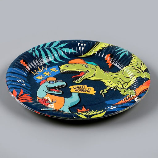 Тарелка бумажная Джунгли, 18 см, в наборе 6 штук - Страна карнавалия фото 7