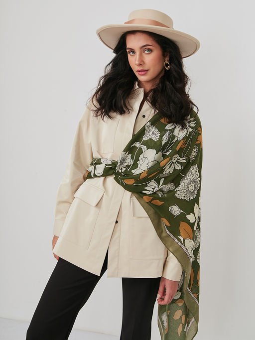 Большой, мягкий, тонкий и очень нежный двусторонний палантин - Tantino фото 5