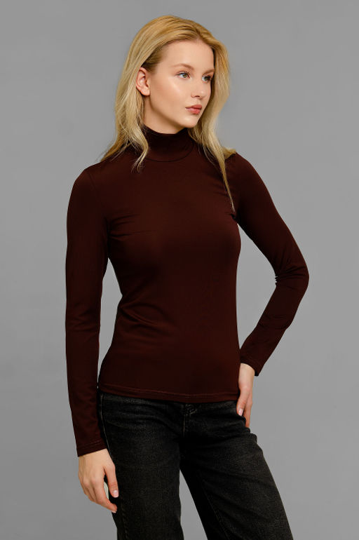 Арт.12803/2 Водолазка женская  42-50 (5 шт) Цвет:шоколад