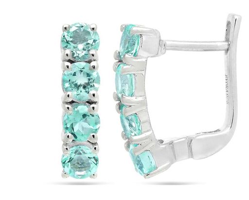Серьги из серебра топаз, Монако