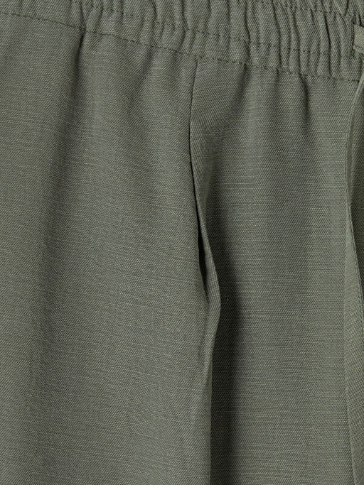 Regular Fit Keten G?r?n?ml? Erkek Pantolon