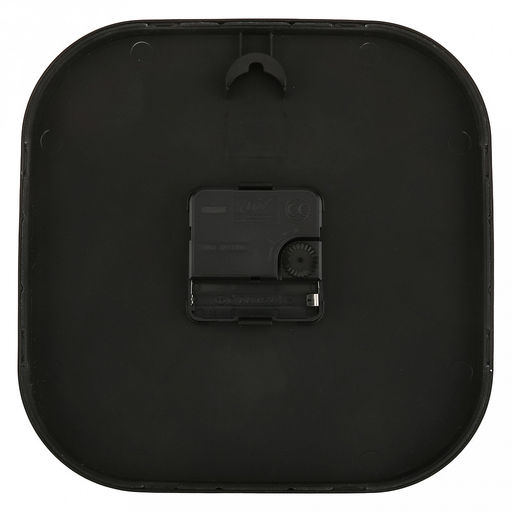 Часы настенные "Мгновение" 19,4х19,4х4см, циферблат белый; цифры арабские, черный; корпус пластик, черный; в коробке (Китай)