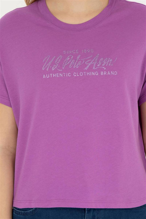 Женская фиолетовая футболка - U.s. polo assn фото 6