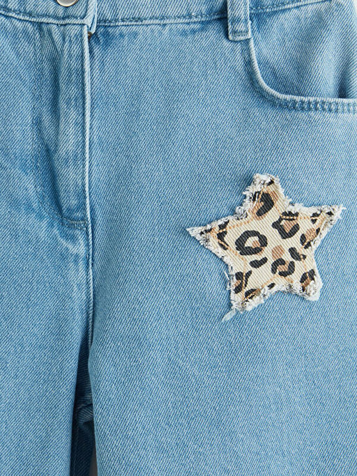 Y?ld?z ??lemeli K?z ?ocuk Jean Pantolon