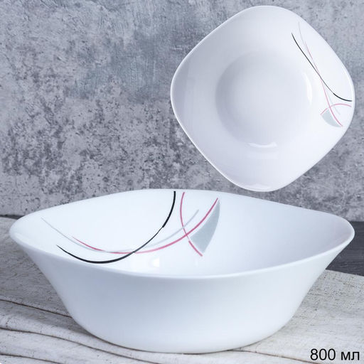 Салатник квадратный 750 мл 170 мм / FSW-75XN (7267) /уп 6/48/ Абстракция полосы - Галеонтрейд фото 2