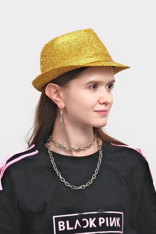 Карнавальная шляпа "Диско" золотая р-р 56-58