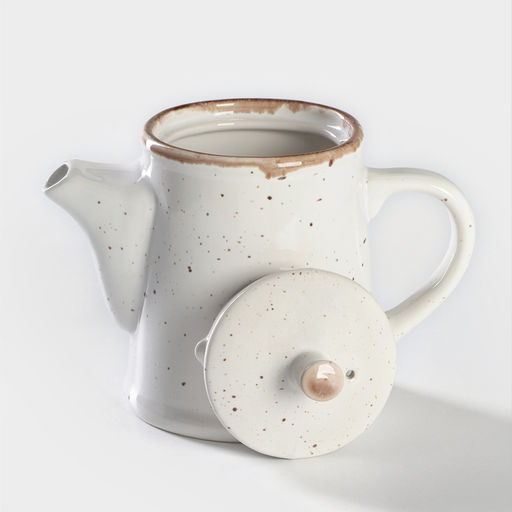 Чайник заварочный Хорекс Punto bianca, 500 мл, h=14.5 см, фарфор, белый