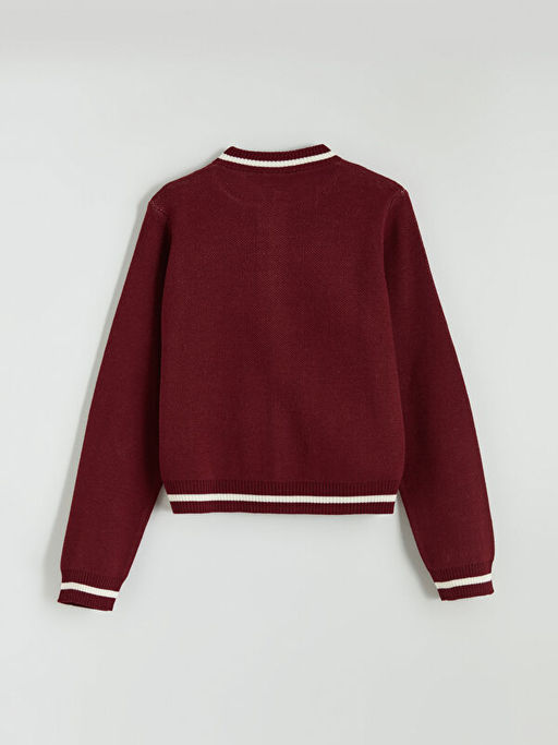 Bisiklet Yaka Milano Desenli K?z ?ocuk Triko H?rka