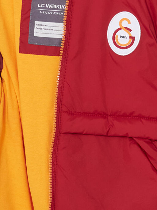 Kap??onlu Galatasaray Bask?l? Erkek ?ocuk ?i?me Mont - Waikiki фото 2