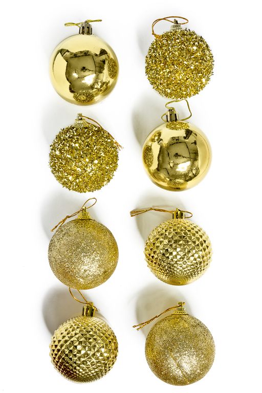 Набор новогодних шаров 6 см (16 шт) SF-7334, золото - Больше подарков фото 2