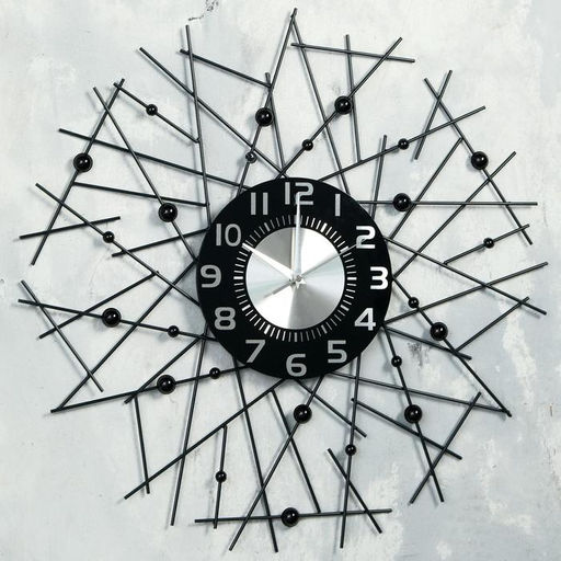 Часы настенные интерьерные «Тези», серия: Ажур, бесшумные, плавный ход, d=60 см, циферблат d=22 см, от батарейки 1хАА