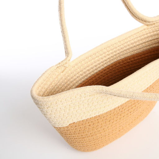 Сумка женская плетёная без застёжки, цвет молочный/бежевый - Simaland фото 6