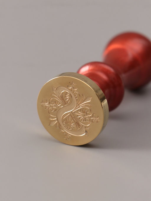 Печать для сургуча с пластиковой ручкой «Буква S на вензеле», 2.5×2.5×6.3 см