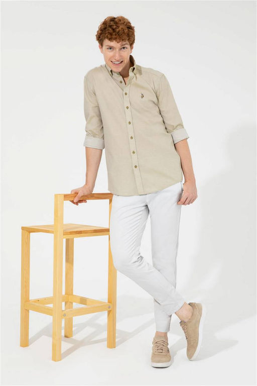 U. S. Polo Assn / Мужские светло-серые брюки из плотной ткани - U.s. polo assn фото 10