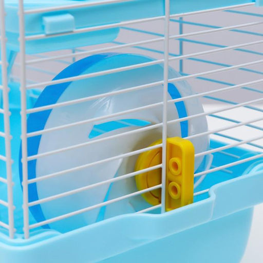 Клетка для грызунов укомплектованная, 27 х 19 х 28 см, голубая - Пижон фото 9