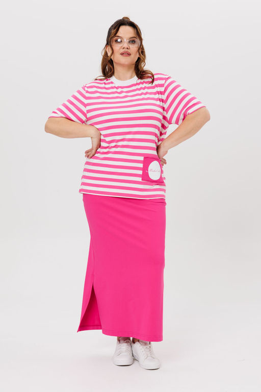 Костюм Michel Chic 1405 розовый, полоска  фото 6