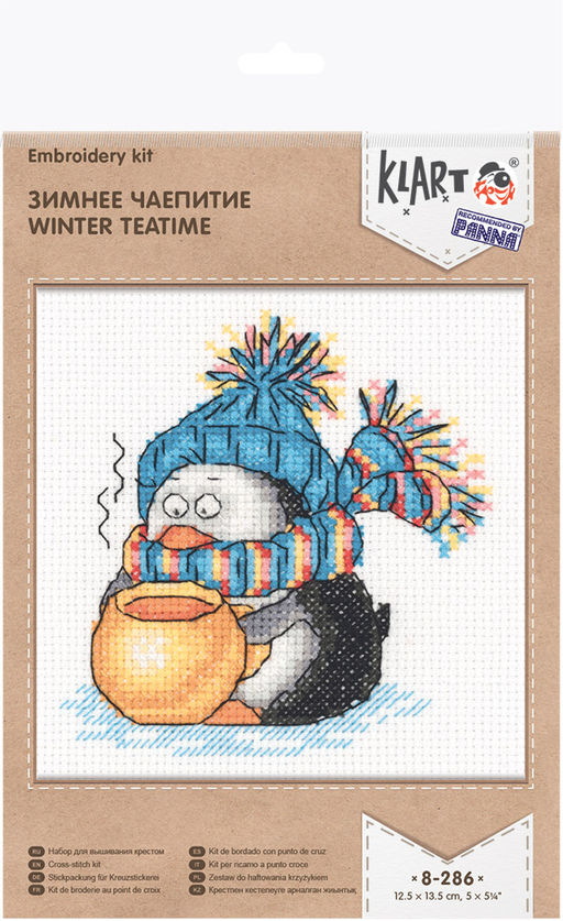 Klart набор для вышивания 8-286 Зимнее чаепитие 12.5 х 13.5 см