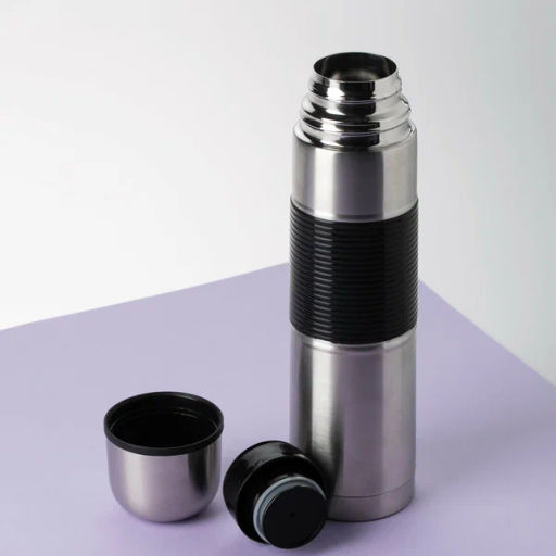 Термос из нерж. стали с силиконовыми вставками NUOVO, 1,0 л арт.005234 - Mallony фото 4