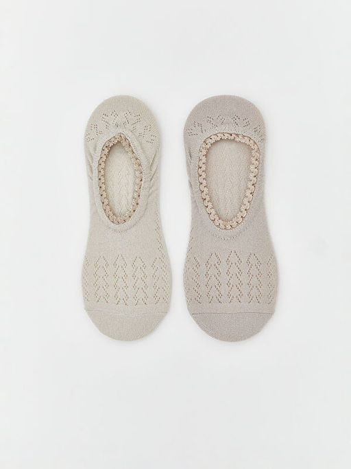 Dantel Detayl? Ajurlu Kad?n Babet ?orap 2li