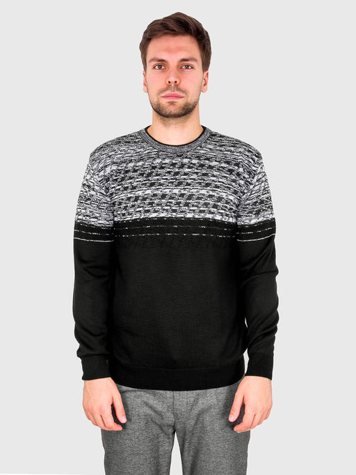 Джемпер мужской CASINO c121-град D1 (чер./бел.)  фото 6