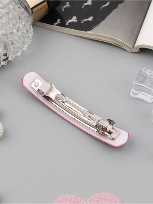 Цена за 6 шт. Набор для волос QF «Лилит», 10 резинок 6.5 см, заколка - автомат 9 см, чёрный, бордовый