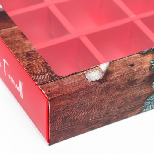 Коробка под 9 конфет «С Новым годом», 13.7×13.7×3.5 см