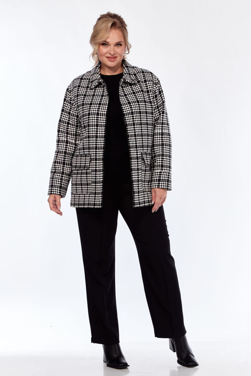 Жакет Элль стиль 2324ж черно-белый  фото 4