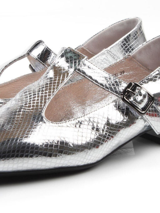 06-B68A-120U GREY/SILVER Туфли женские (натуральная кожа)