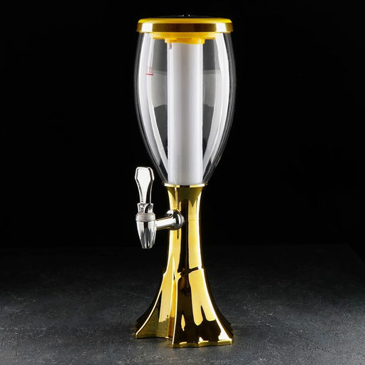 Башня пивная Gold, колба с подсветкой, 2 л, пластик, золотистая - Simaland фото 8