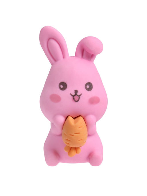 Цена за 3 шт. Ластик фигурный «Зайка», МИКС