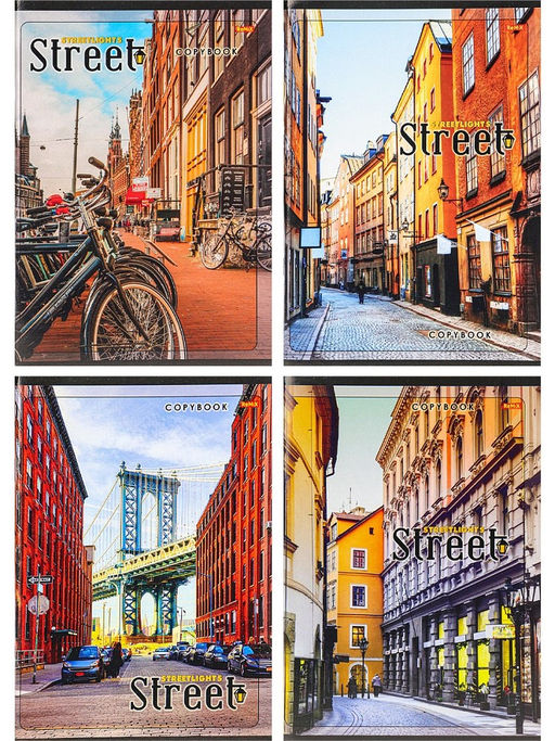 Цена за 2 шт. Тетрадь 96л. Remix ЭКОНОМ "Улицы мегаполисов" клетка (96-6496) типогр. бумага