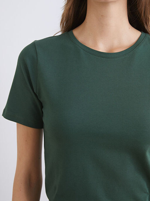 Bisiklet Yaka Kad?n Ti??rt