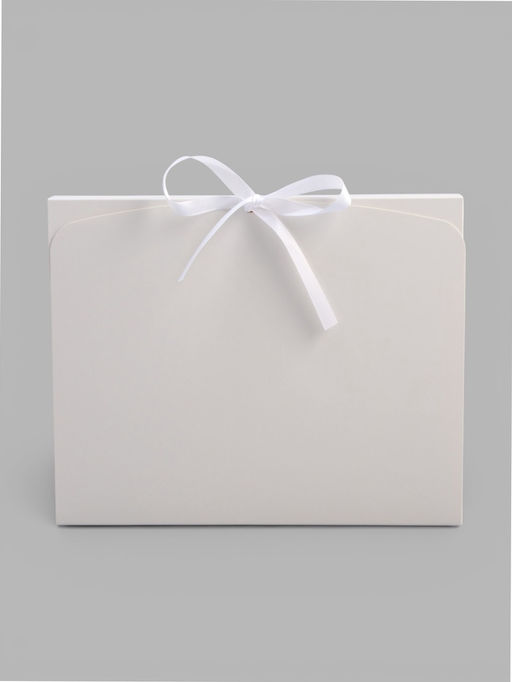 Цена за 5 шт. Коробка самосборная с лентой, 25×20×5 см, белая