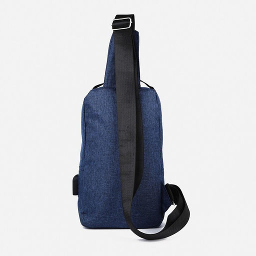 Сумка слинг мужская из текстиля, с USB, цвет синий - Simaland фото 5