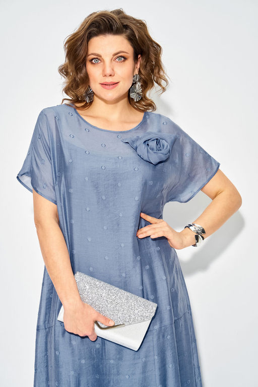 Платье Liliana 1524 серо-голубой  фото 4