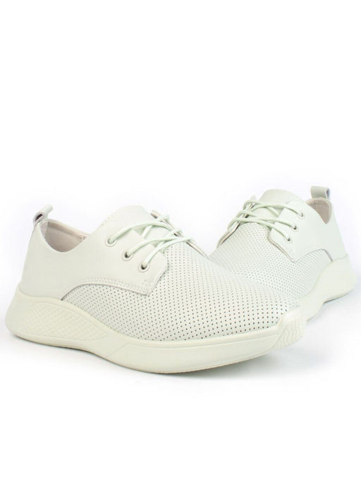 03-PDA156-3 LT. GREEN Полуботинки спортивные женские (натуральная кожа) - Фабричный китай фото 12