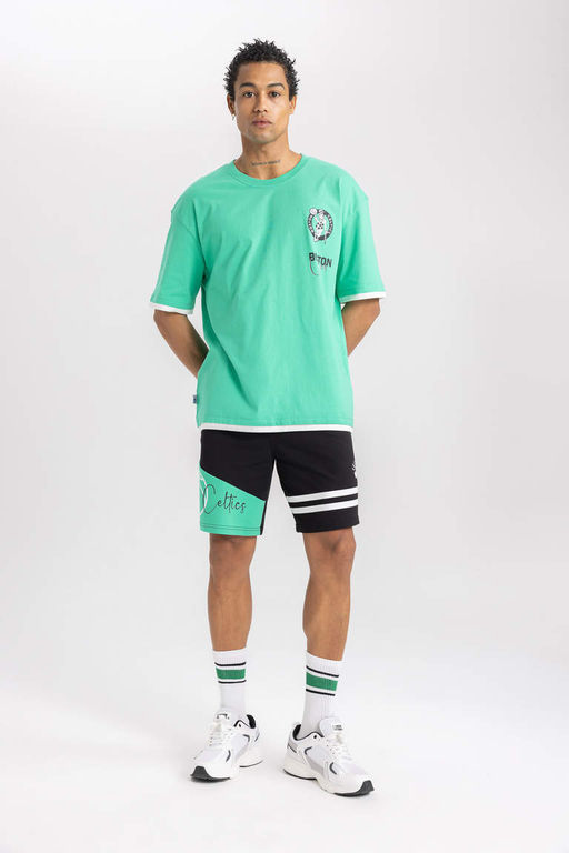 DeFactoFit NBA Boston Celtics Oversize-футболка с круглым вырезом и короткими рукавами  фото 2