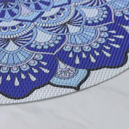 Набор салфеток сервировочных Доляна Силия, d=38 см, 4 шт, цвет синий  фото 7