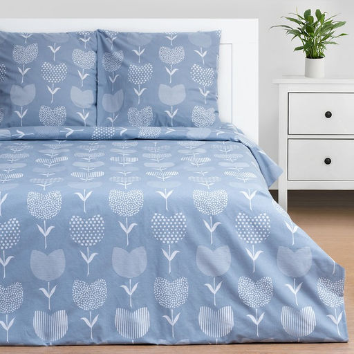 Постельное бельё Этель евро Тюльпаны (вид 2) 200*217 см, 220*240 см, 70*70 см - 2 шт фото 8