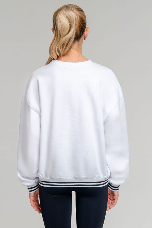 Арт. 15123 Свитшот женский44-52 (5 шт) Цвет:белый,черный - Калинка фото 6