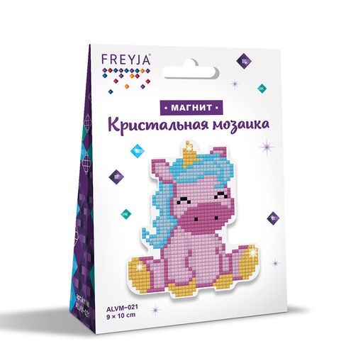 Кристальная (алмазная) мозаика ФРЕЯ ALVM-021 магнит Очаровашка 9 х 10 см