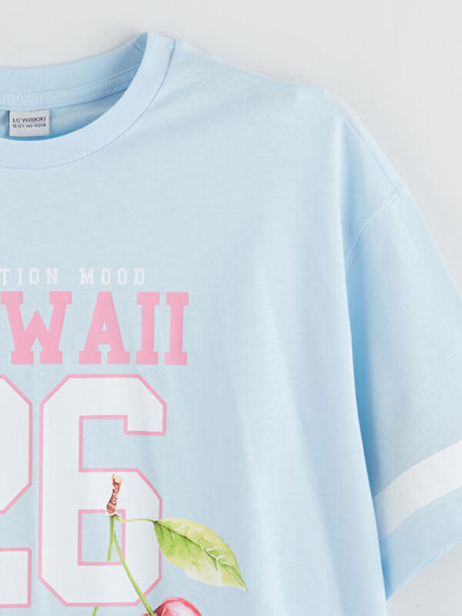 Bisiklet Yaka K?z ?ocuk Ti??rt