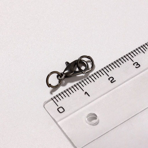 Замок карабин 10 мм, 5 шт. воронёная сталь