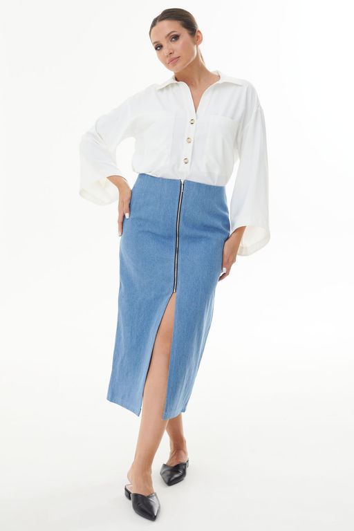 Юбка AURA 5038-164 темно-голубой