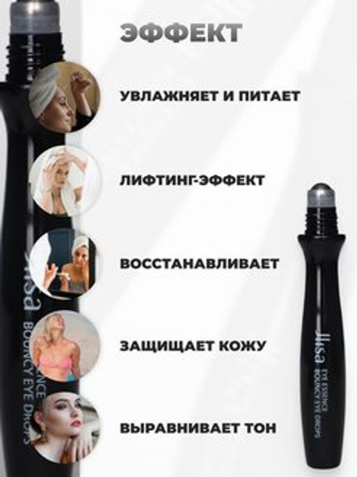 Антивозрастной крем- сыворотка роллер для век с ниацинамидом 15 мл - Jlisa фото 2